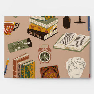 book, library, page, cover, author, read, bookshel envelope