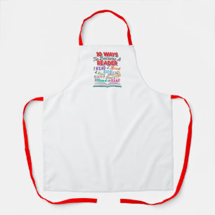Book Lover 10 Ways to Become a Reader Apron