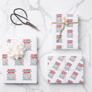 Book Lover 10 Ways to Become a Reader Wrapping Paper Sheet