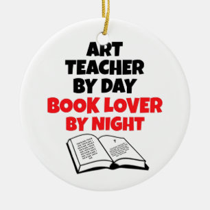 Book Lover Art Teacher Ceramic Tree Decoration
