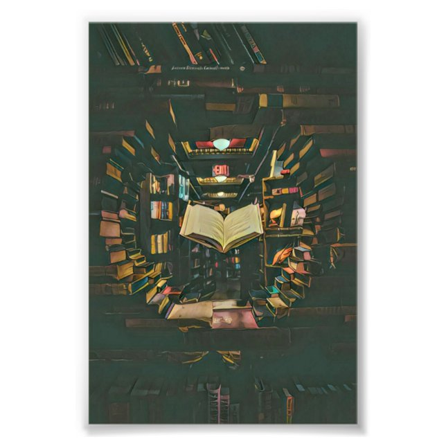 Book lover artwork photo print (Front)