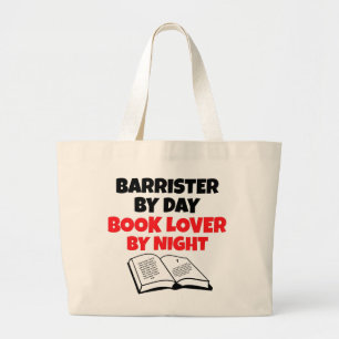 Book Lover Barrister Large Tote Bag