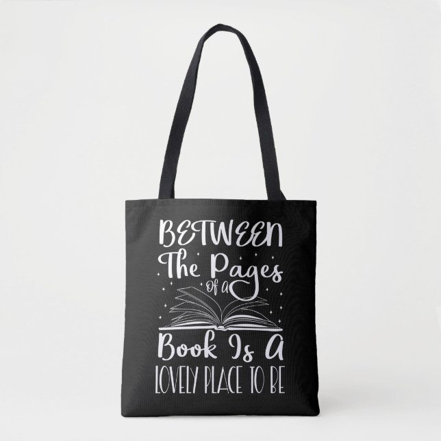 Book Lover Bookworm Nerd Literary Librarian Gift Tote Bag (Front)
