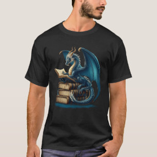 Book Lover Bookworm Reading Books Dragon Sci-fi Ch T-Shirt