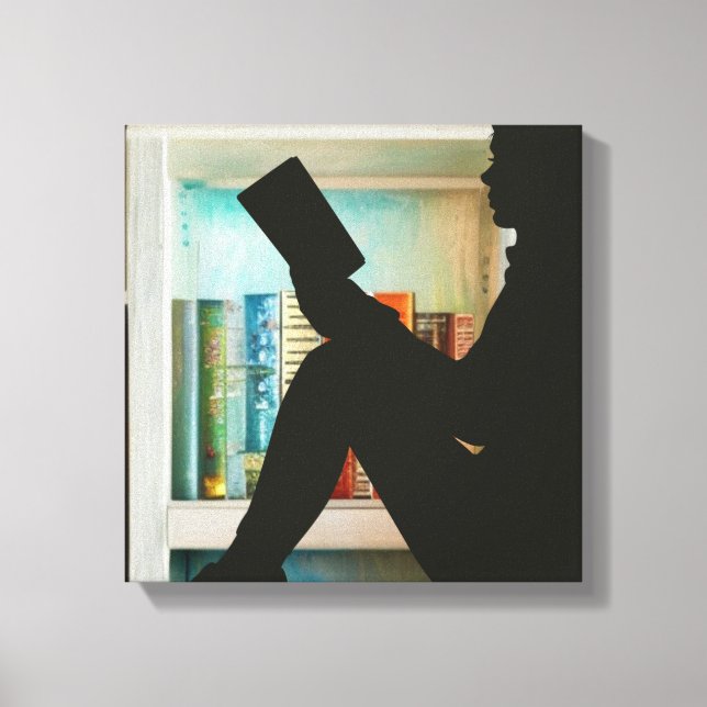 Book Lover Canvas Print (Front)