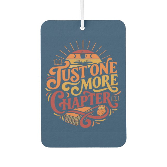 Book Lover Car Air Freshener (Front)