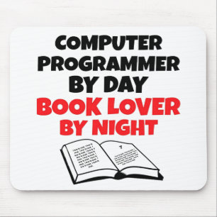 Book Lover Computer Programmer Mouse Pad