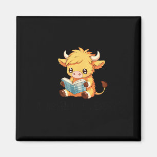 Book lover cow bookworm i be reading animal lover magnet