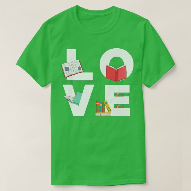 Book Lover  Cute Book Reading Nerd  T-Shirt (Design Front)