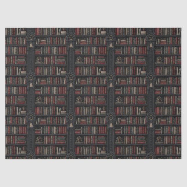 Book Lover Dark Academia Tissue Paper (Front)