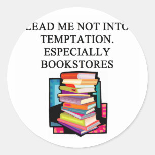 BOOK lover design Classic Round Sticker