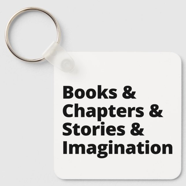 Book Lover Design Key Ring (Front)