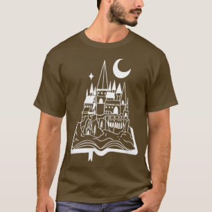Book Lover Fantasy Fairy Tales Castle Christmas Re T-Shirt