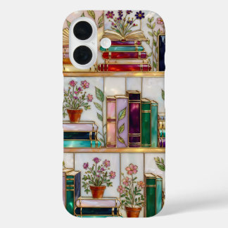 Book Lover Floral Bookshelf iPhone Case