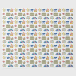 Book Lover Floral Reading Quotes Wrapping Paper