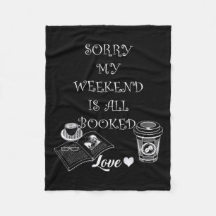 Book Lover Funny Quote Graphic Design Cute Teacher Fleece Blanket