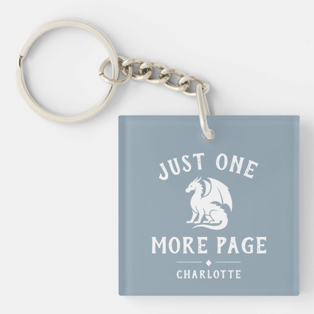 Book Lover Funny Saying Fantasy Reader Key Ring (Front)