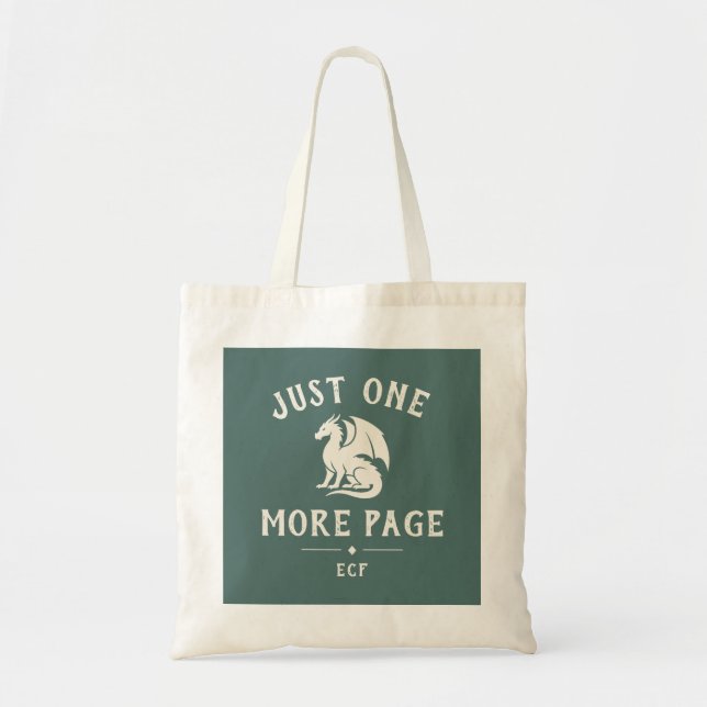 Book Lover Funny Saying Monogram Tote Bag (Front)