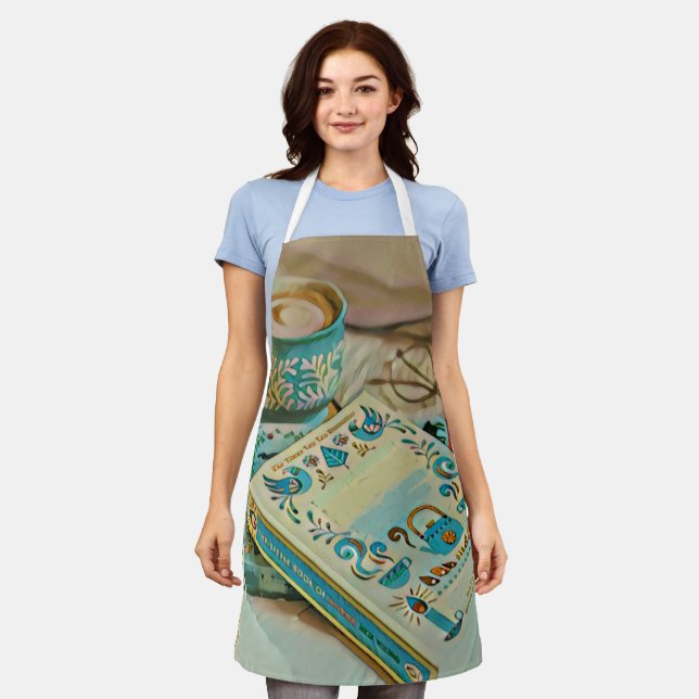 Book lover gift apron (Worn)