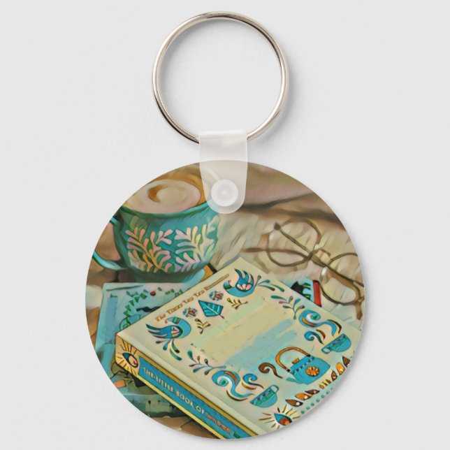 Book lover gift key ring (Front)