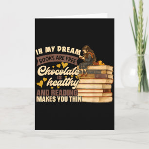 Book Lover Gift Reading Gift Sweet Chocolate Lover Card