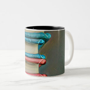 Book lover gift Two-Tone coffee mug