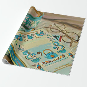 Book lover gift wrapping paper