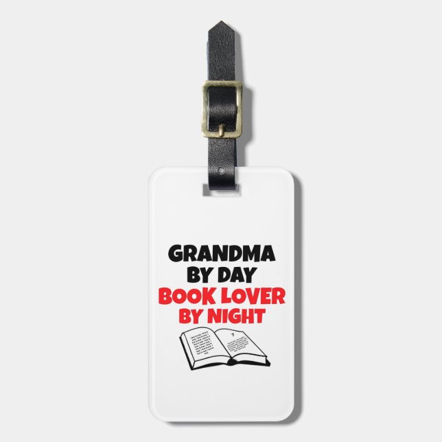 Book Lover Grandma Luggage Tag (Front Vertical)