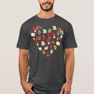 Book lover heart, I love book reading, bookaholic T-Shirt