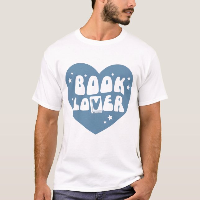 Book Lover Heart T-Shirt (Front)