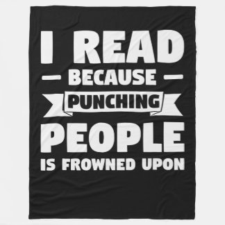 book lover   i read because  funny librarian gift. fleece blanket