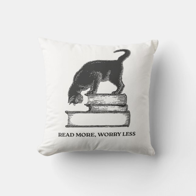 Book Lover Inspirational Quote Tee Cushion (Front)