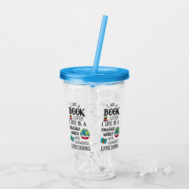 Book Lover Insulated Tumbler Cup (Back Ice)