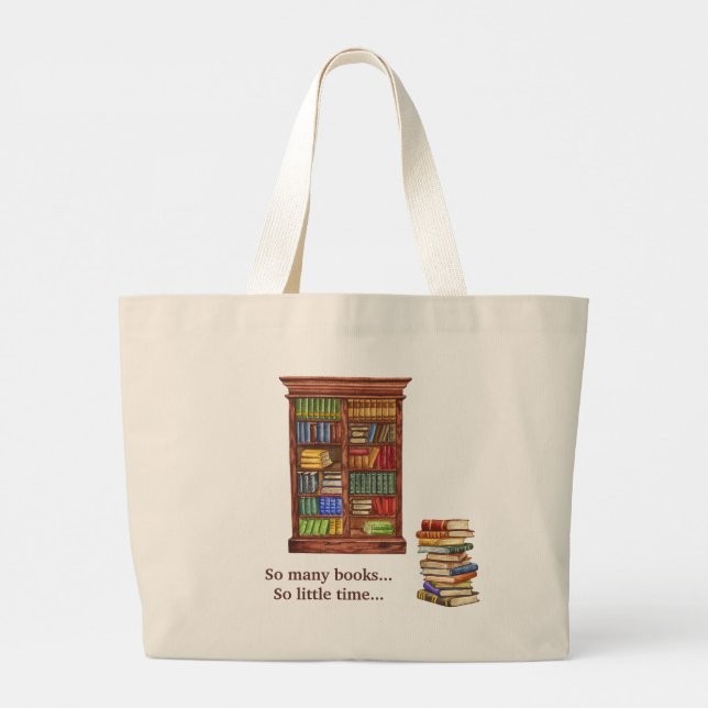Book Lover Jumbo Tote Bag | 2-Sided Design (Back)