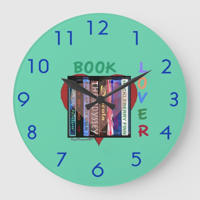 Book Lover Large Clock (Front)