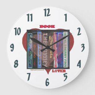 Book Lover Large Clock