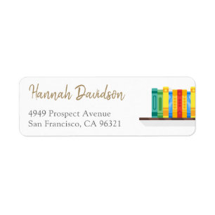 Book Lover Librarian Bibliophile Return Address