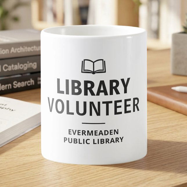 Book Lover Library Volunteer Custom Coffee Mug (Creator Uploaded)