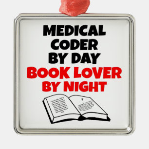 Book Lover Medical Coder Metal Tree Decoration