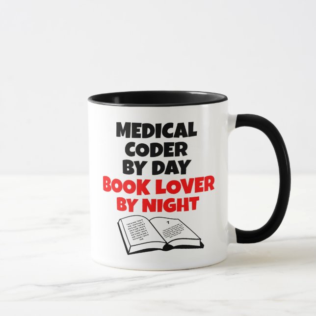 Book Lover Medical Coder Mug (Right)
