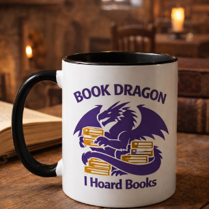 Book Lover Mug Book Dragon I Hoard Books Coffee