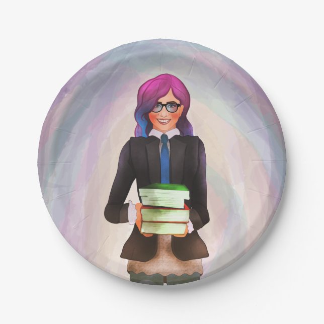 Book lover paper plate (Front)