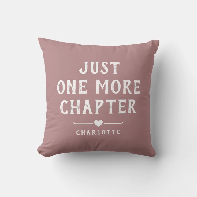 Book Lover Personalised Dusty Pink Romance Reader Cushion (Front)