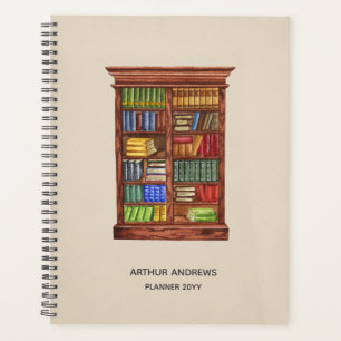 Book Lover Personalised Planner   Bibliophile Gift