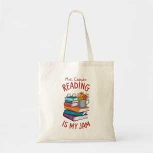Book Lover Personalised Reading is my Jam Tote Bag