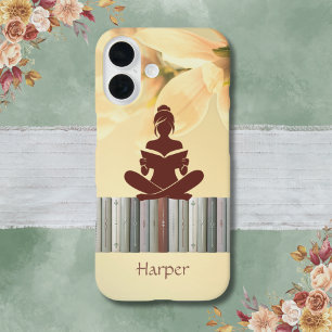 Book Lover Phone Case Elegant Yellow