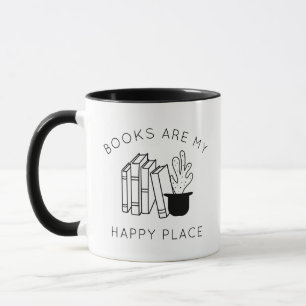 Book Lover Quote Black and White Coffee  Mug
