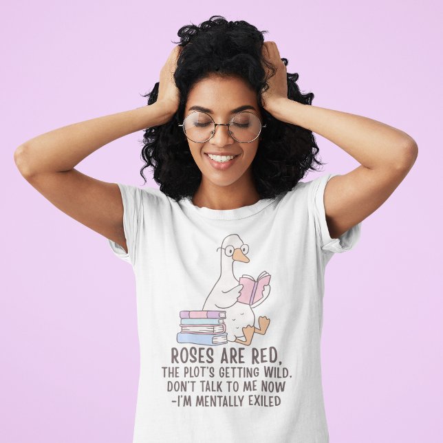 Book Lover Reading Goose Tri-Blend Shirt (Creator Uploaded)