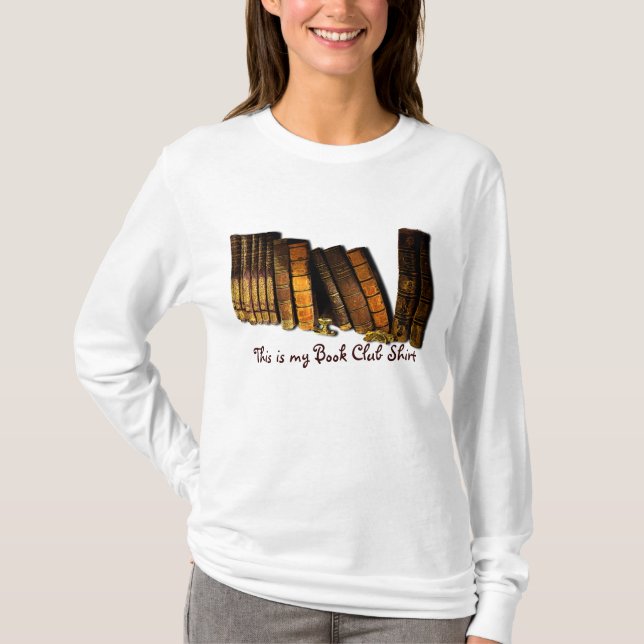Book-Lover Reading Group Old Book Design T-Shirt (Front)