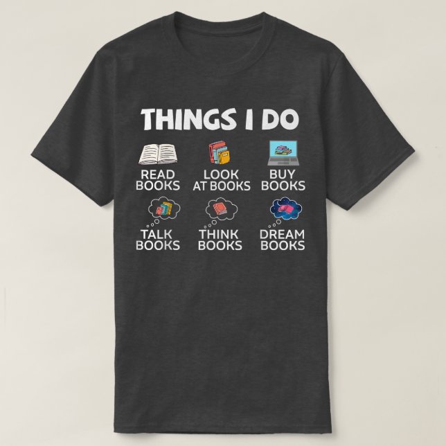 Book Lover, Reading, Read Books  T-Shirt (Design Front)